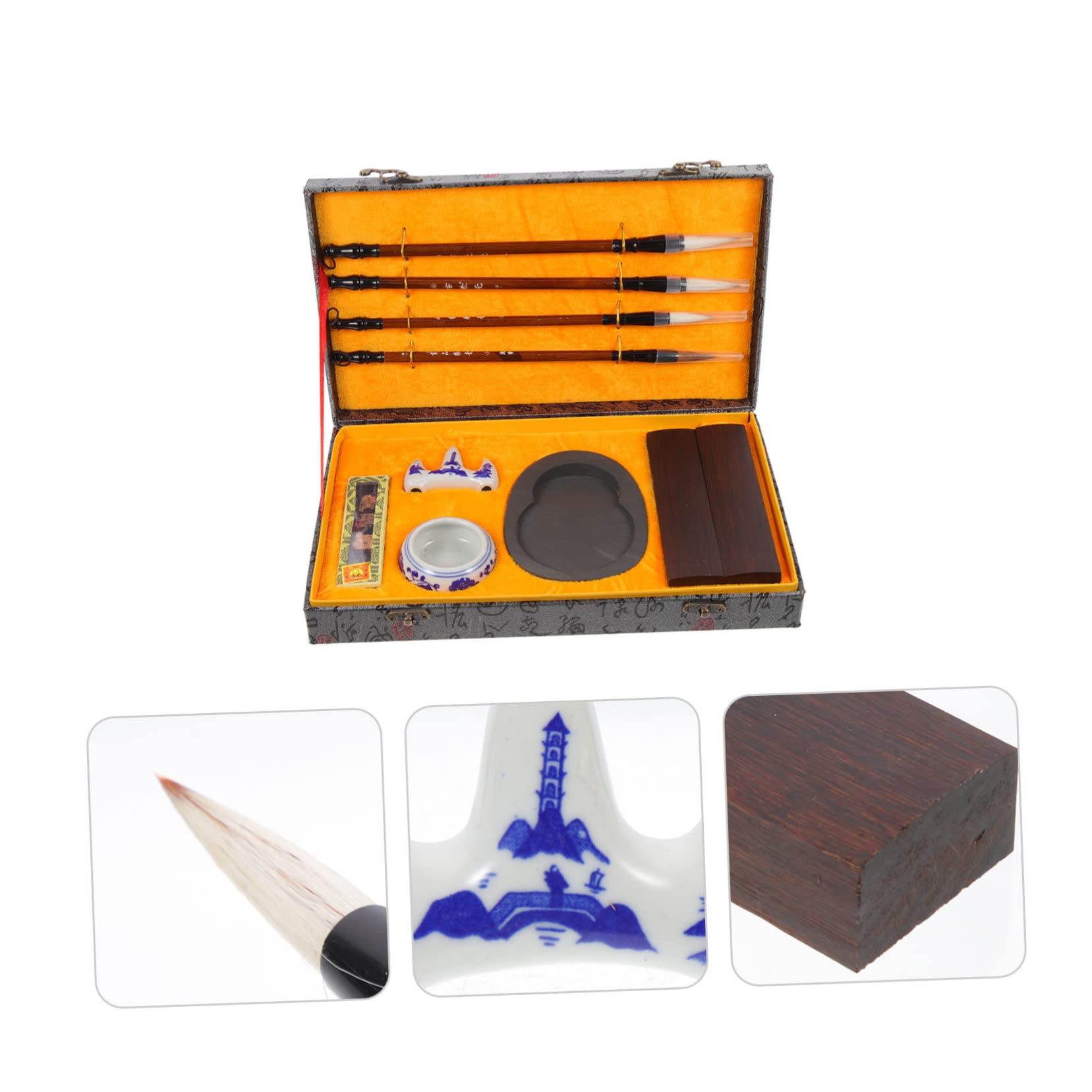 中国墨硯筆3点セット